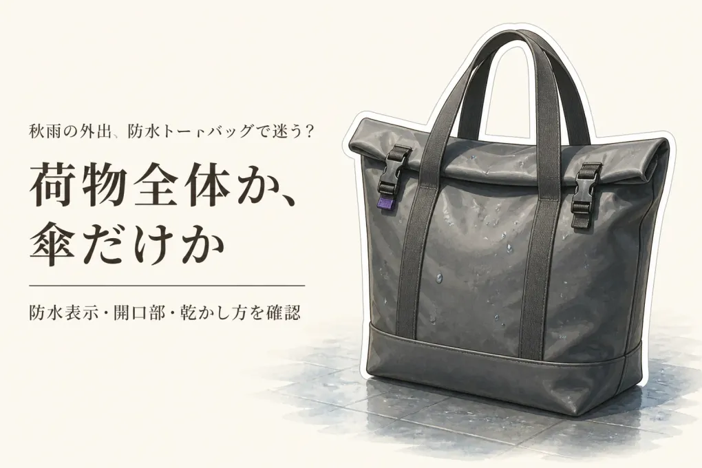 秋雨の防水トートバッグと傘ケース6選｜濡れた傘を分けて荷物を探しやすくする選び方