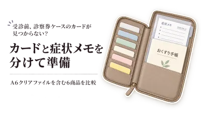 年末年始の受診・帰省に診察券ケースとA6クリアファイル6選｜症状メモを取り出しやすくまとめる